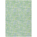 3 X 5 Mint Green Blue And Beige Abstract Washable Indoor Outdoor Area Rug