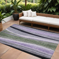 10 X 14 Artichoke Green Green And Black Abstract Washable Indoor Outdoor Area Rug