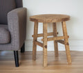 23 Brown Distressed Solid Wood End Table