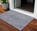 3 X 5 Blue And Gray Floral Washable Indoor Outdoor Area Rug