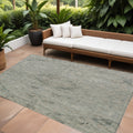 10 X 14 Sage And Beige Floral Washable Indoor Outdoor Area Rug