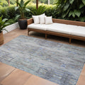 9 X 12 Taupe Blue And Green Abstract Washable Indoor Outdoor Area Rug