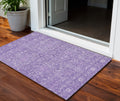 3 X 5 Plum And Lavender Floral Washable Indoor Outdoor Area Rug