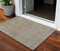 3 X 5 Tan Gray And Brown Oriental Washable Indoor Outdoor Area Rug