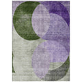 8 X 10 Lavender Purple And Green Geometric Washable Indoor Outdoor Area Rug