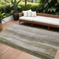 9 X 12 Taupe And Beige Abstract Washable Indoor Outdoor Area Rug