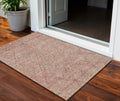 3 X 5 Pink And Brown Moroccan Washable Indoor Outdoor Area Rug