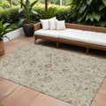 9 X 12 Beige Blue And Brown Moroccan Washable Indoor Outdoor Area Rug
