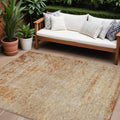 10 X 14 Copper And Terra Cotta Abstract Washable Indoor Outdoor Area Rug