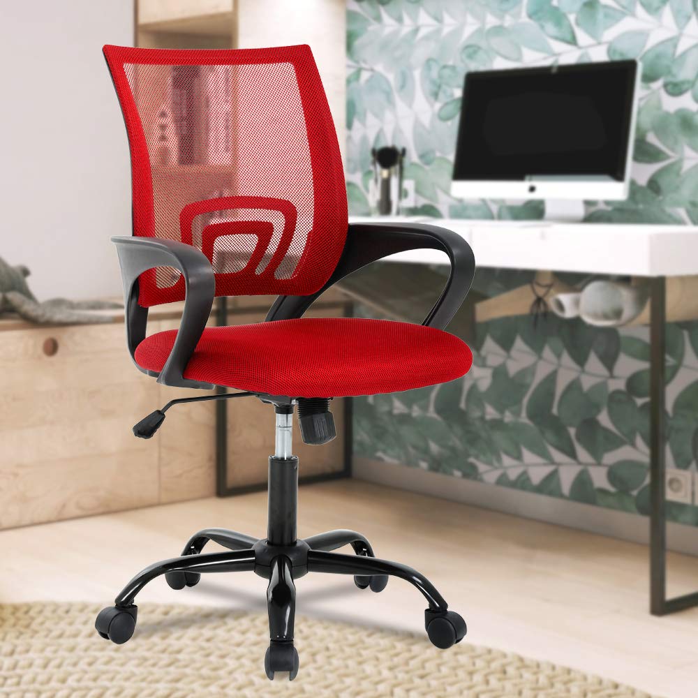 Meet perfect Mid-Back Desk Office Chair, Ergonomic Modern Computer Chair with Lumbar Support and Armrest, Adjustable Executive T