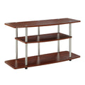 Convenience Concepts Designs2Go No Tools 3-Tier Wide Stand 42 Entertainment Center 46 Inches, Modern TV Mount with Shelves for L