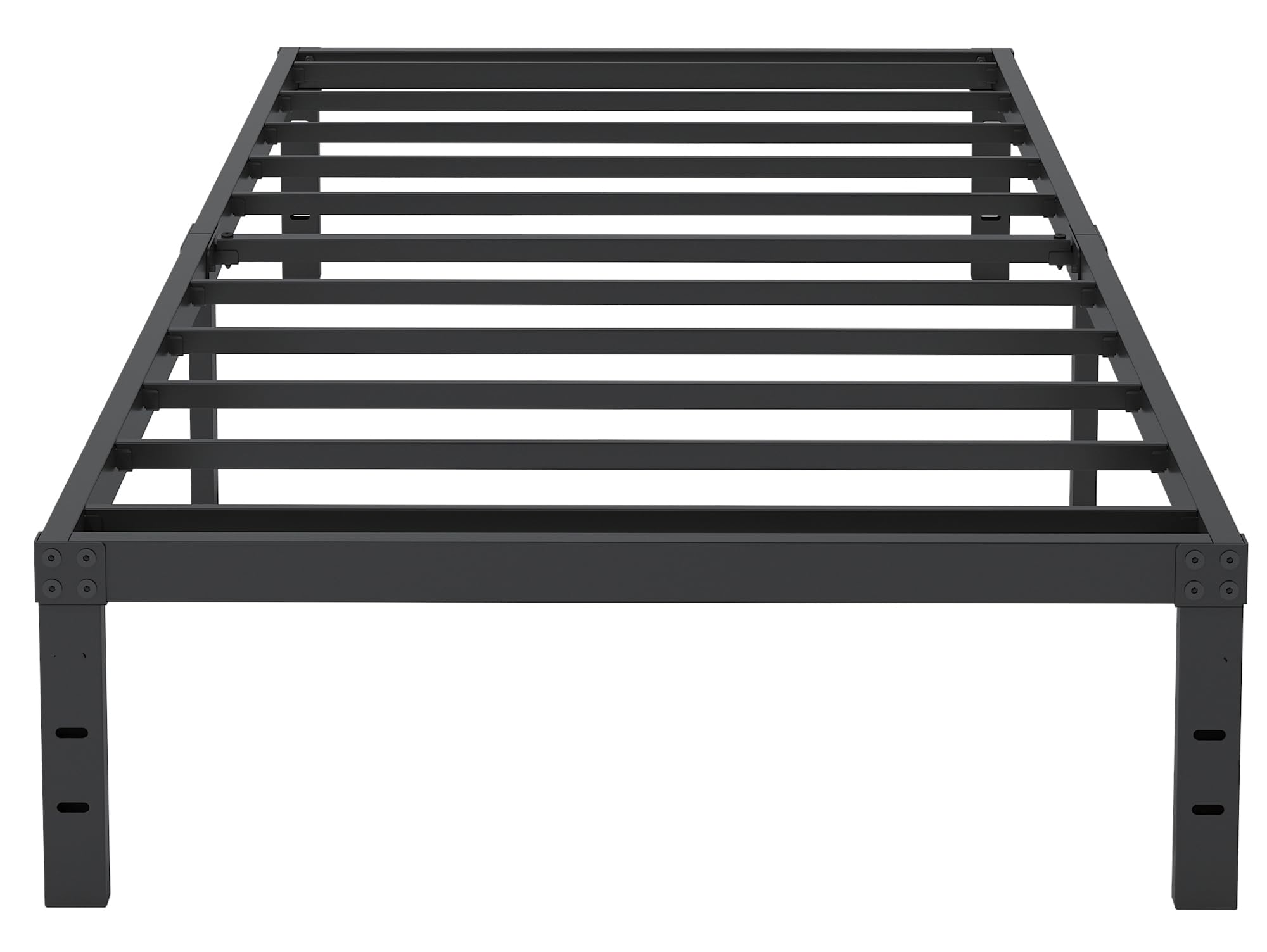 Cieemine 10 Inch Twin Bed Frames, Platform Metal Bed Frame Twin Size Heavy Duty Steel Slat Mattress Foundation, No Box Spring Ne