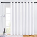 NICETOWN Patio Door Curtain Panel - (120 inches Wide, Pure White, 1 Piece) Nursery & Infant Care Drape, Extra Long 102 inches Le