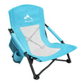 Oileus Low Beach Chair for Beach Tent/Shelter & Camping/Outdoor Ultralight Backpacking Folding Recliner Chairs with Cup Holder/S