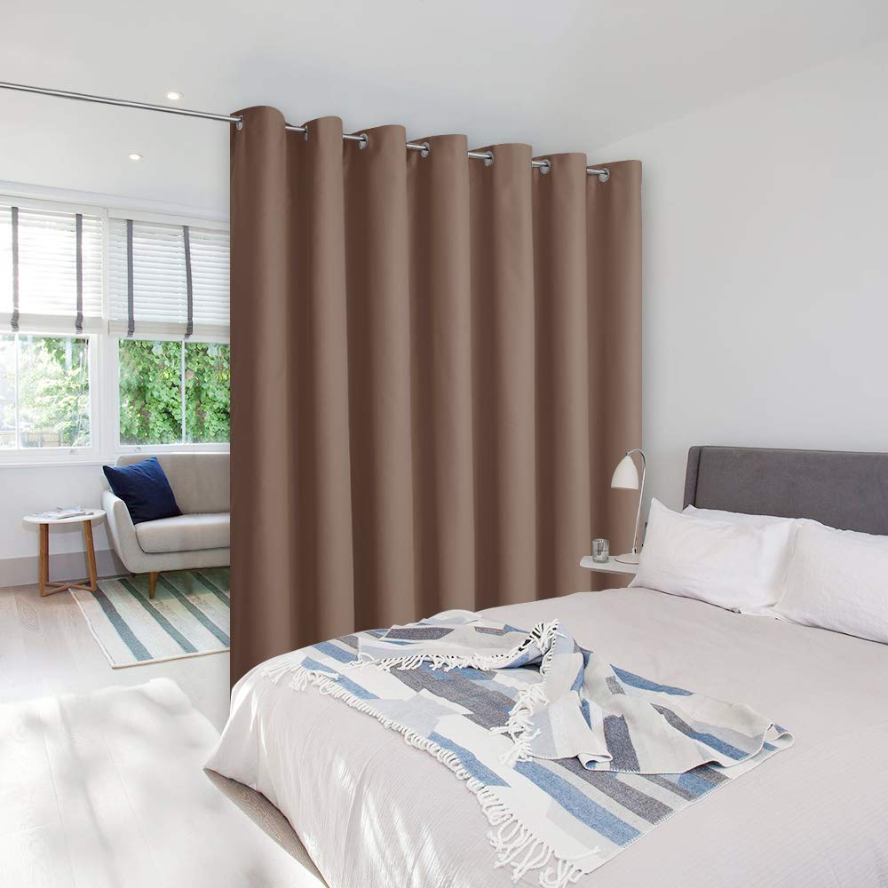 NICETOWN Wall Dividers for Rooms, Sound Barrier Room Divider Curtain Screen Partition, Function Thermal Blackout Patio Door Pane