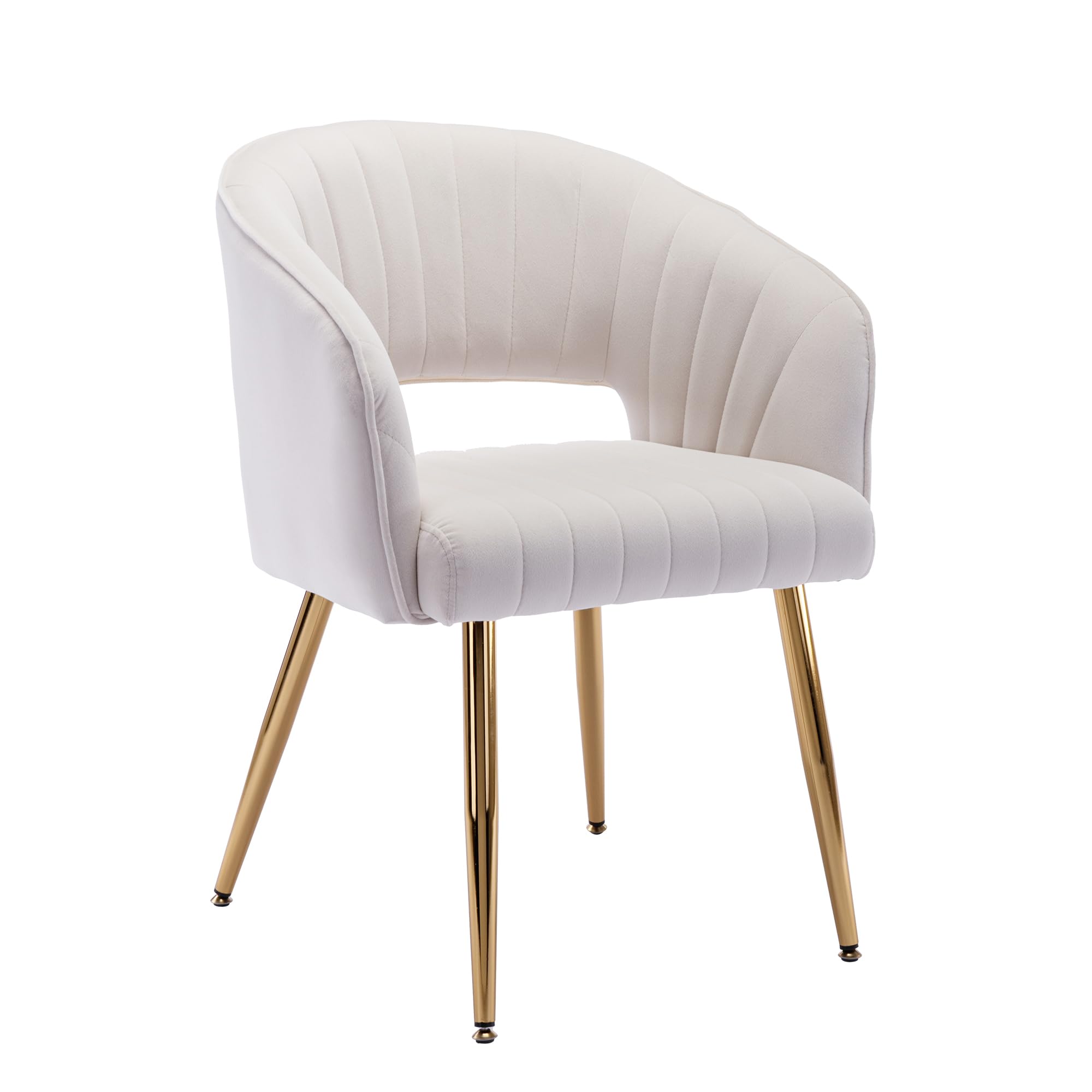 KCC Modern Velvet Desk Chair Accent Armchair Upholstered Tufted Chairs Dining Chairs, Tufted Vanity Chair Side Chairs with Gold 