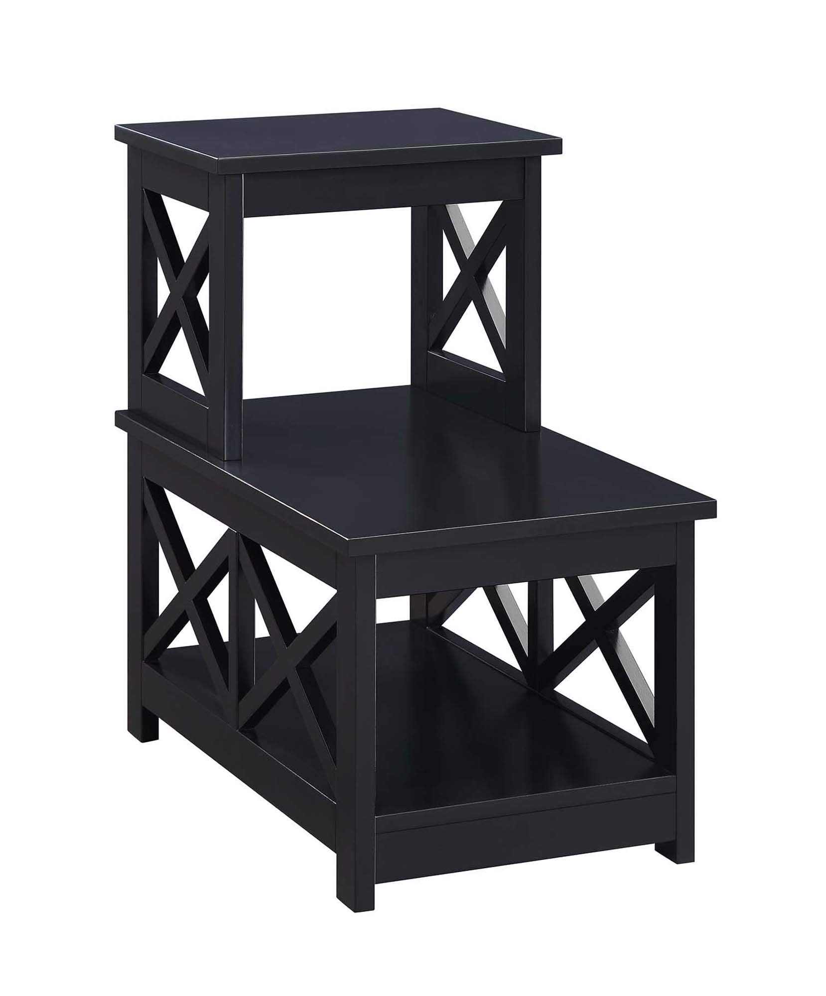 Convenience Concepts Oxford 2 Step Chairside End Table, Black