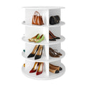 SpaceAid 4 Tier Rotating Shoe Rack Tower, Spinning Shoe Display Lazy Susan, Revolving 360 Shoe Rack Storage Round Carousel, Vert