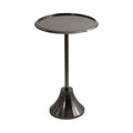 Kate and Laurel Sanzo Decorative Modern Pedestal Side Table for Use as Indoor Plant Stand or Bedroom Nightstand, 15x15x24, Pewte