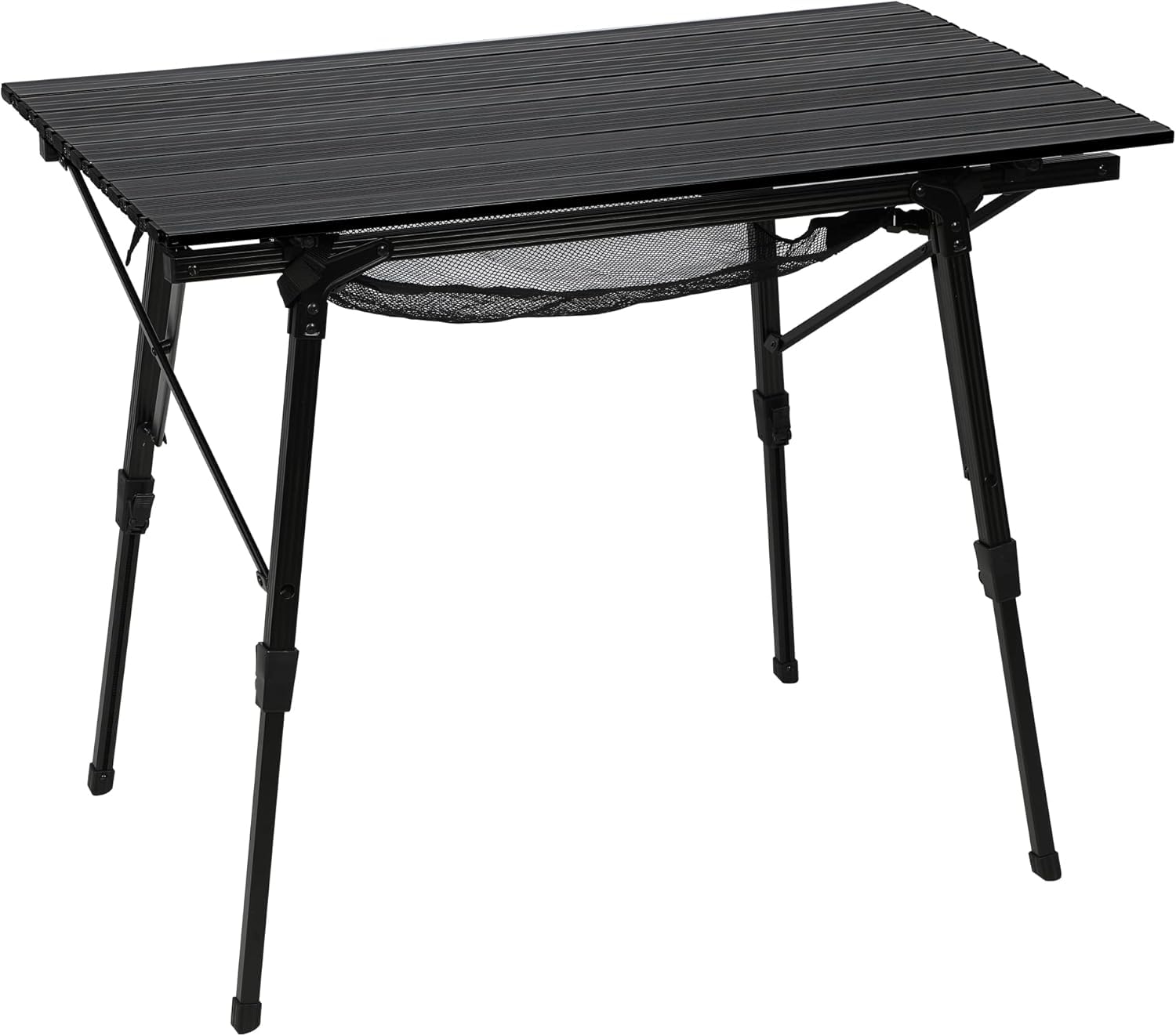 PORTAL Camping Table Foldable Portable with Adjustable Legs, Aluminum Folding Table Roll Up Table with Carrying Bag for Outdoor,