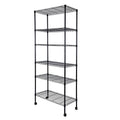 Simple Deluxe 6-Tier Shelving Units, 29.92 W x 13.98 D x 71.65 H Adjustable Wire Shelving with Hanging Hooks and Wheels, B