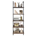 aboxoo Ladder Shelf Open Bookshelf 5-tier Wood Wall-mounted Bookcase Storage Rack Open Back Industrial Modern Plant Flower Stand