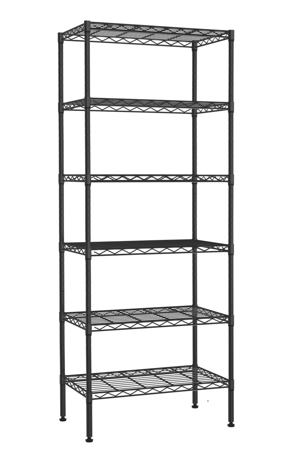 YYkokocat 6-Tier Wire Shelving Unit Detachable Storage Shelves with 8 Adjustable Feet 59 H x 23 x 13 Kitchen Storage Rack Adjust