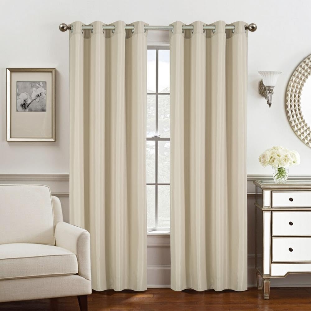 Olivia Gray PNG31690 54 x 84 in. Gilbert Solid Single Grommet Curtain Panel, Taupe