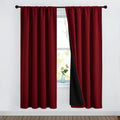 NICETOWN Living Room Completely Shaded Room Warming Draperies, Privacy Protection & Noise Reducing Drapes, Black Lined Insulated