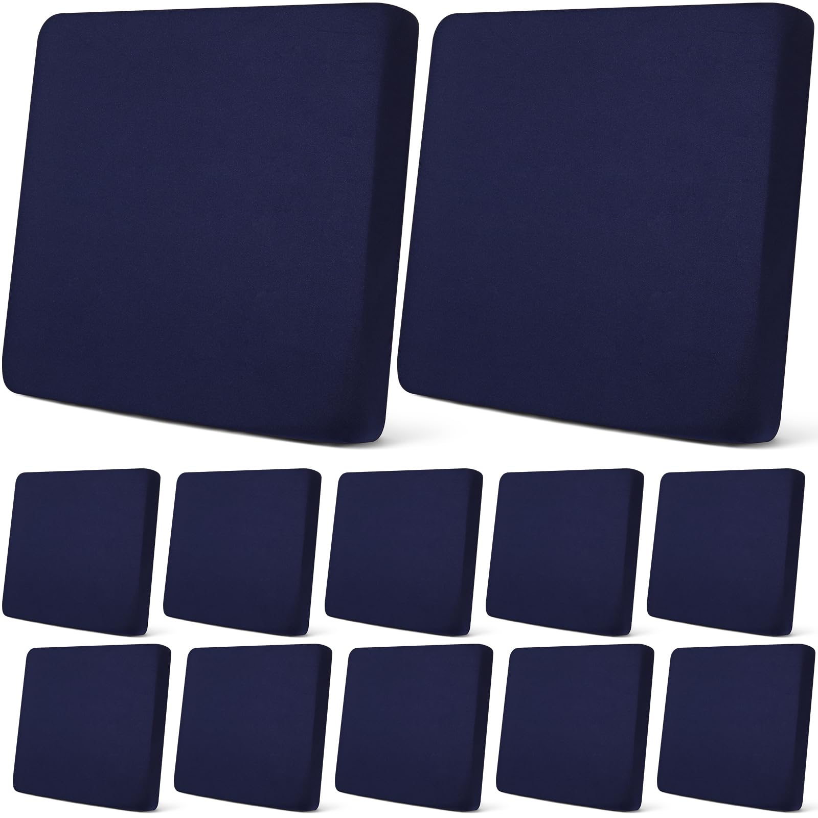 Newwiee 12 Pcs Stretch Sofa Couch Cushion Covers Patio Outdoor Cushion Covers Replacement Waterproof Couch Covers Individual Sli
