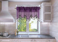 Solid Faux Silk Swag Waterfall Cascade Ascot Window Curtain Valance w/Tassels Trim 55  x18  Wave (1, Plum)