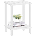 TUTOTAK End Table, Side Table, Nightstand, 2-Tier Storage Shelf, Sofa Table for Small Space, Living Room, Bed Room TB01BMW034