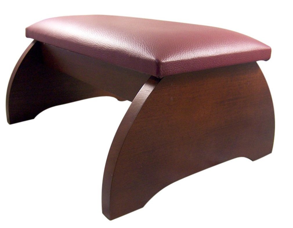 Religious Gifts Maple Hardwood Personal Bed Time Prayer Kneeler, 8 Inch (Walnut Stain)