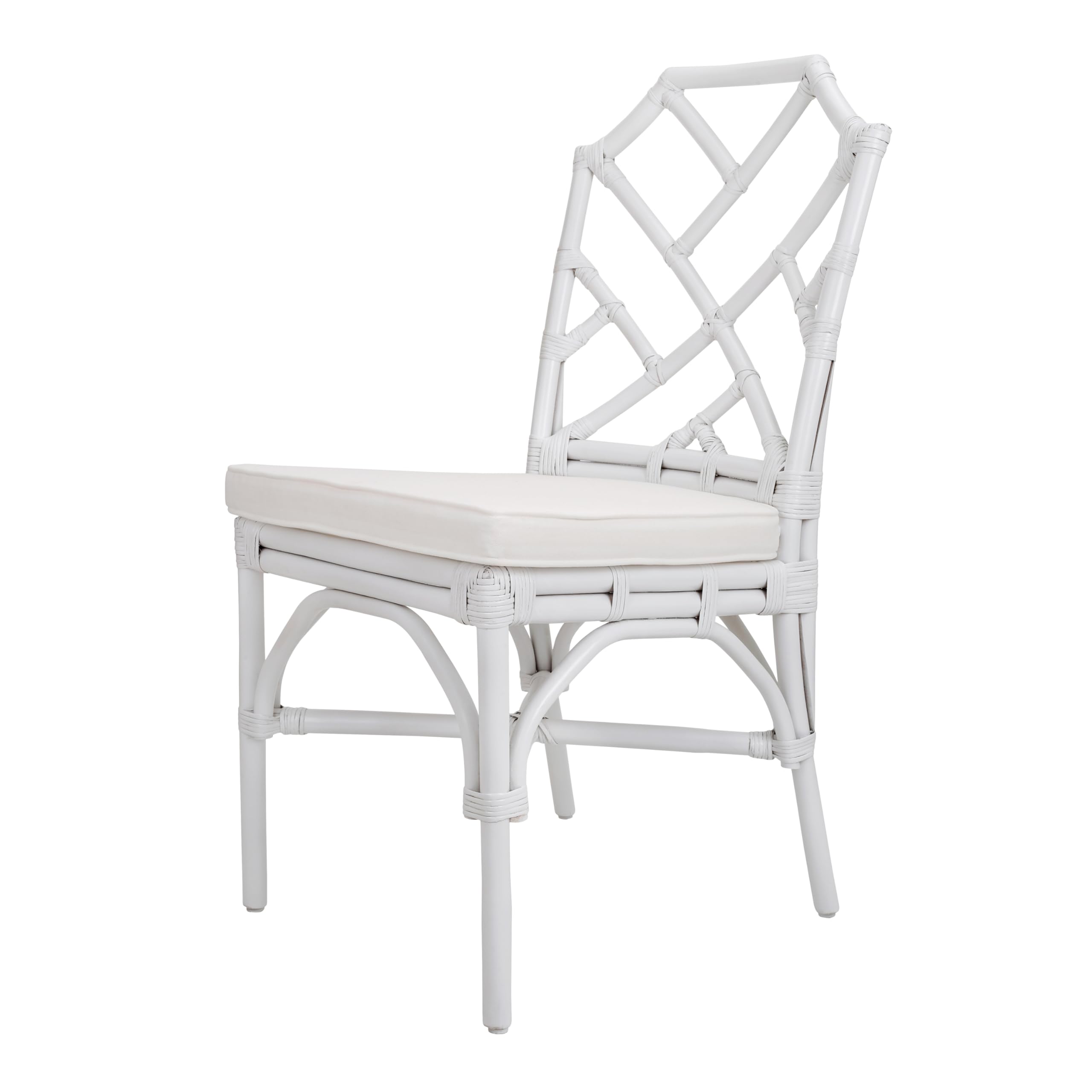 npd furniture and more Kara Rattan, Set of 2 Dining Chairs, White