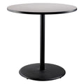 National Public Seating NPS 36 Round Cafe Table with Round Base, 42 Height, Particleboard Core/T-Mold, Grey Nebula Top, Black Fr