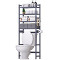 Cozivolife Over The Toilet Storage with 2 Baskets,4-Tier Bamboo Over Toilet Organizer Rack with Paper Holder & 4 Hooks & Waterpr
