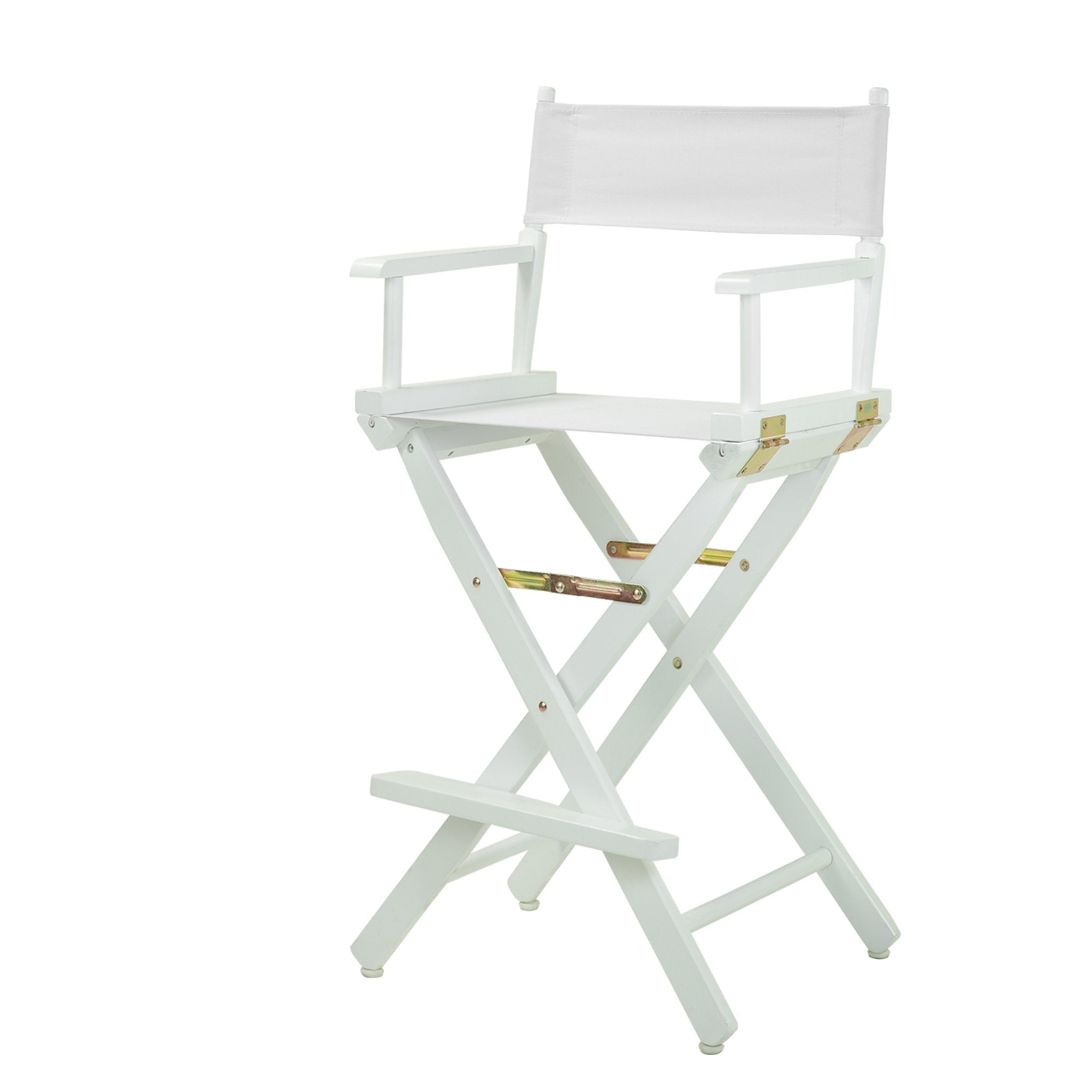 Casual Home Directors Chair ,White Frame/White Canvas,30 - Bar Height