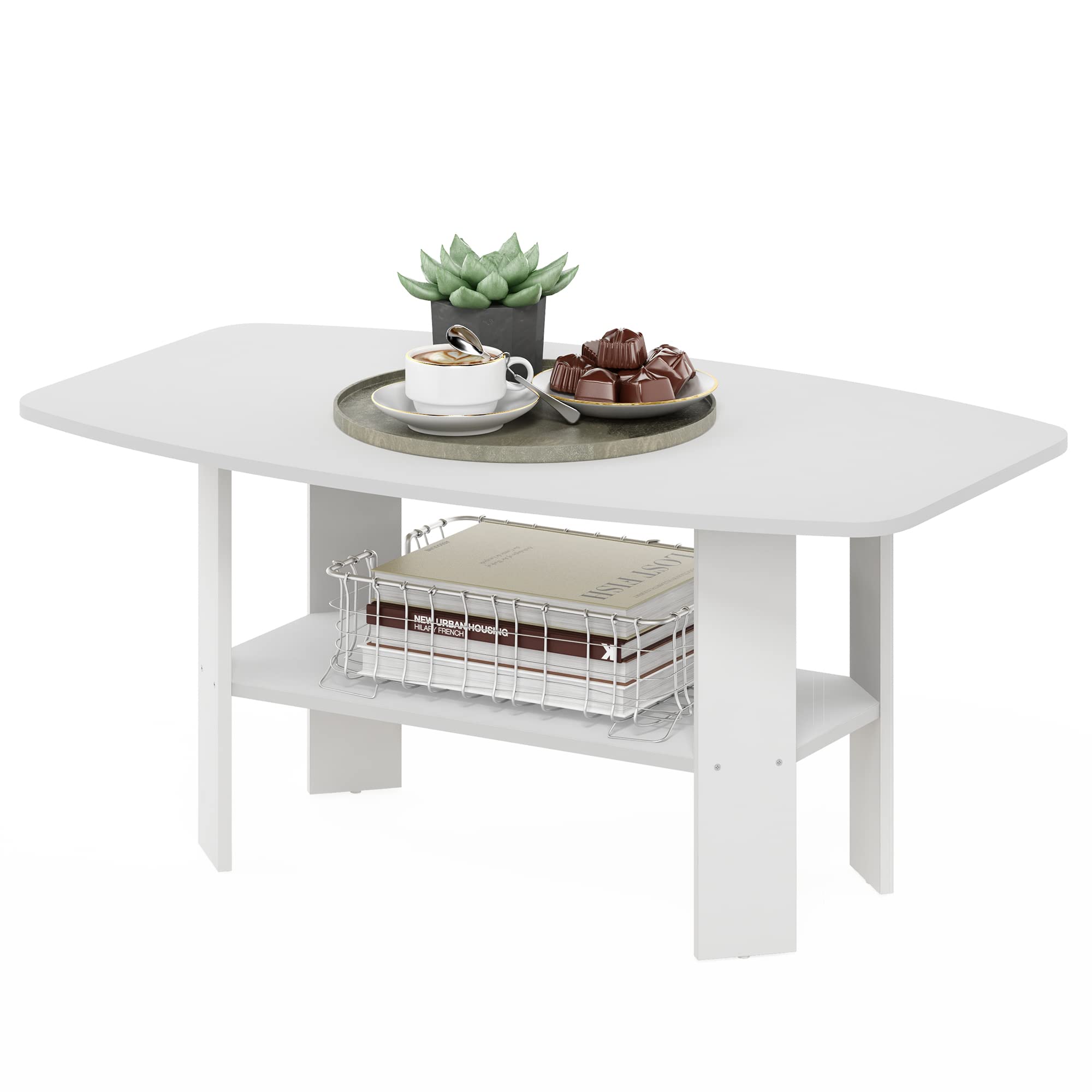 Furinno Simple Design, Coffee Table, White