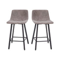 Flash Furniture Caleb Modern Armless 24 Inch Counter Height Stools Commercial Grade with Footrests and Matte Metal Frames, Set o