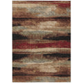 8 X 10 Brown Beige And Burgundy Abstract Washable Indoor Outdoor Area Rug