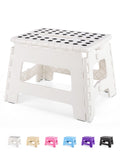 Dyforce Folding Step Stool 9 Inch, Kids Step Stool, Heavy Duty Step Stools for Adults, Compact Foot Stools, Light-Weight Toddler