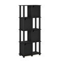 FURINNO Brahms Storage Shelf, 5-Tier, Black Oak/Black