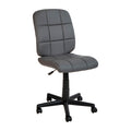 Flash Furniture Clayton Mid Back Swivel Task Chair - Gray Vinyl Upholstery - Tufted Back and 360 Swivel