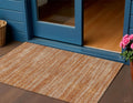 3 X 5 Copper And Rust Abstract Washable Indoor Outdoor Area Rug