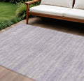 10 X 14 Lavender And Lilac Abstract Washable Indoor Outdoor Area Rug
