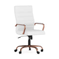 Flash Furniture Whitney High-Back Swivel LeatherSoft Desk Chair with Padded Seat and Armrests, Adjustable Height Padded LeatherS