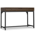 SIMPLIHOME Banting Solid Hardwood Modern Industrial 48 inch Wide Small Desk in Walnut Brown for The Office Desk, Writing Table, 