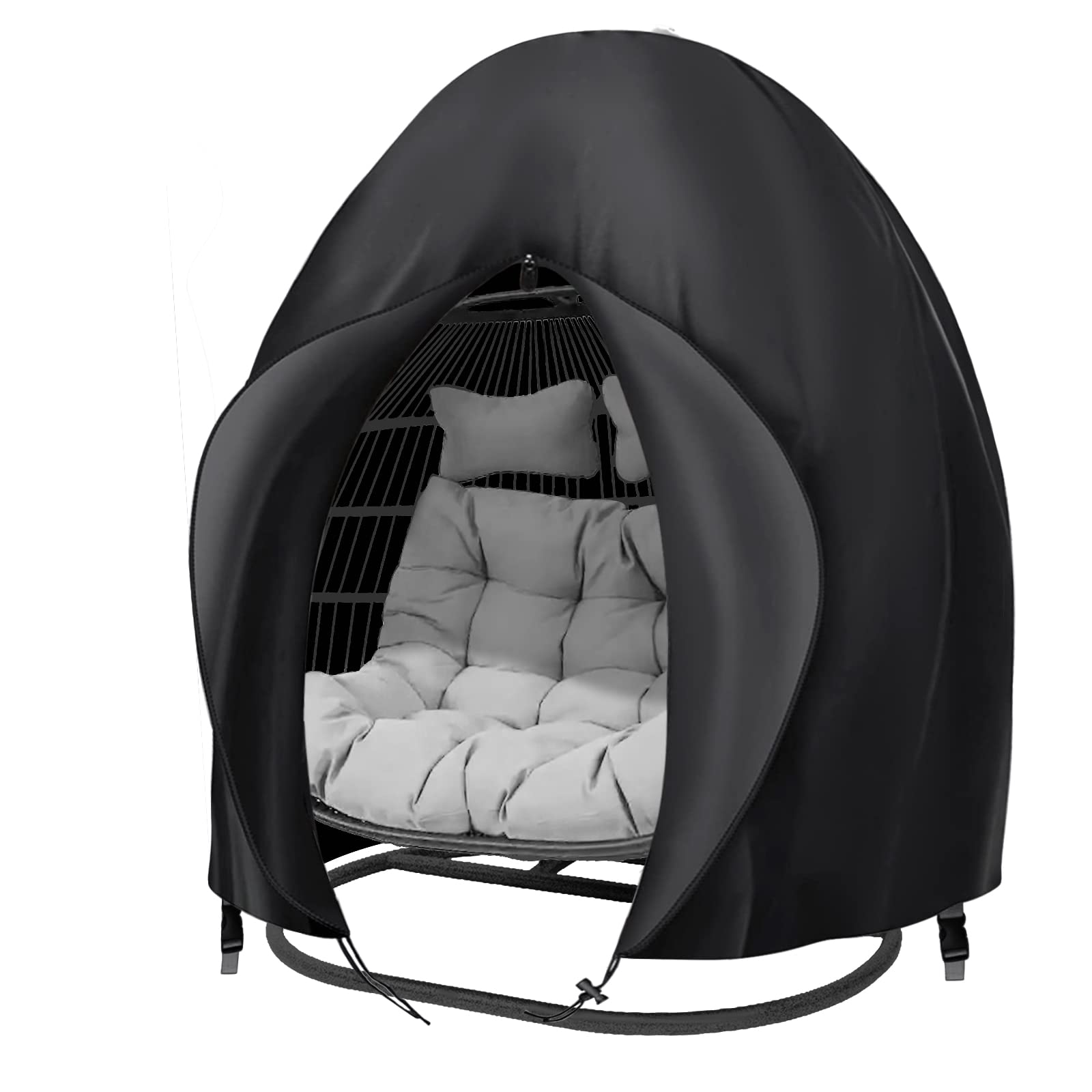 boyspringg Patio Egg Chair Cover, 91x80 Inches, Extra Large Double Egg Chair Cover for Outdoor Furniture, Heavy Duty Swing Hangi