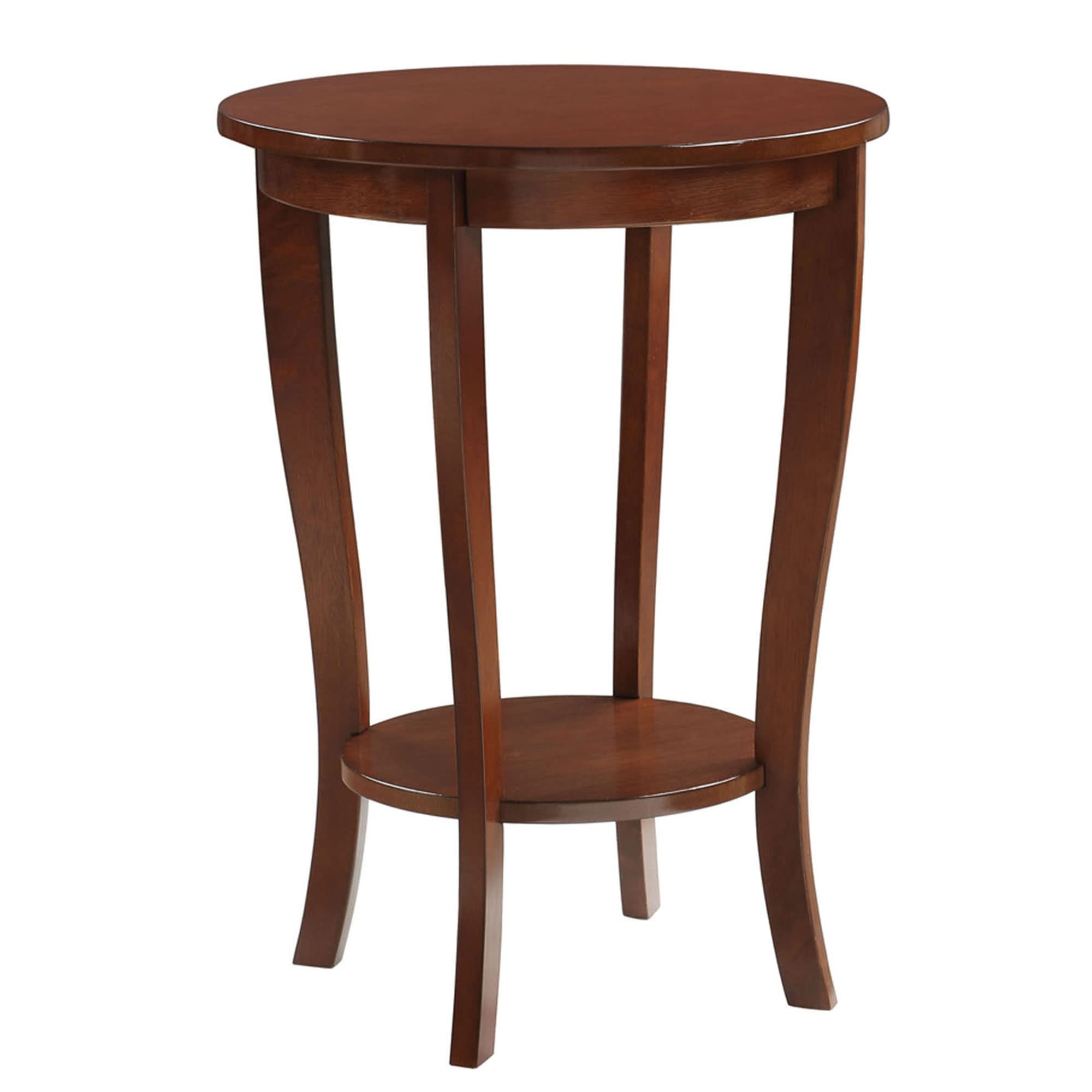 Convenience Concepts American Heritage Round End Table with Shelf, Sea Foam