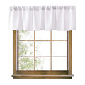 Valea Home Burlap Natural Valance Rod Pocket Window Curtain Valance Rustic Home D  cor 56 by 14 Inches, White